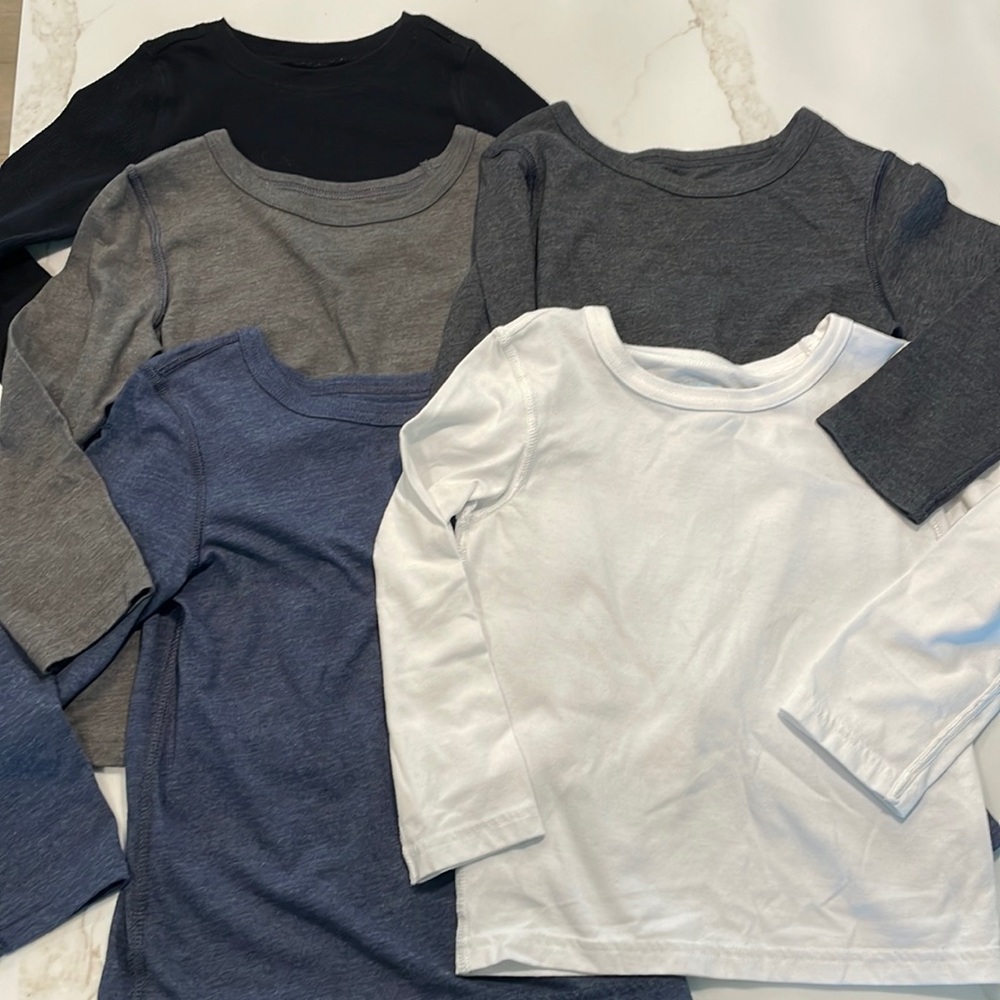 Set of 5- boys Cat & Jack long sleeve shirts